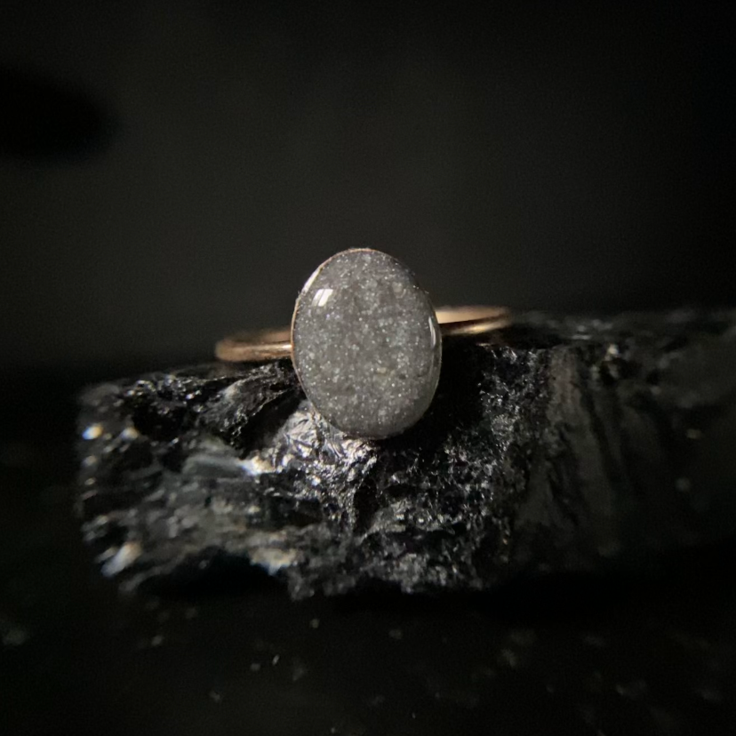 gold filled cremation ash ring