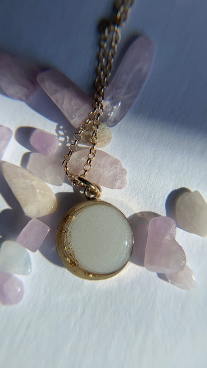 Haley Round Pendant Necklace