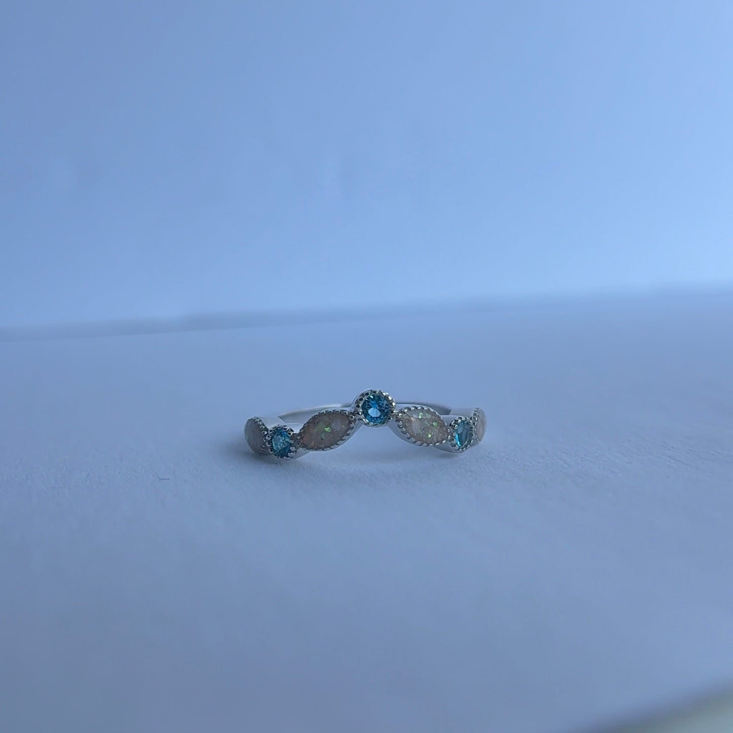 Half Eternity band with breastmilk