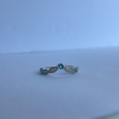 Half Eternity band with breastmilk