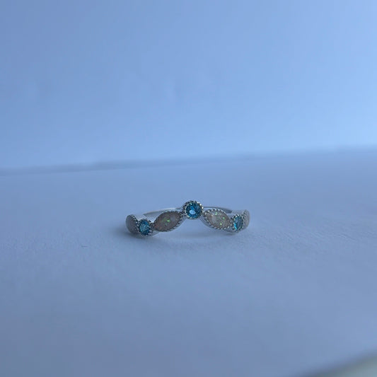 Half Eternity band with breastmilk
