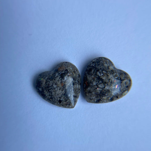 cremation worry stone in the shape of a heart