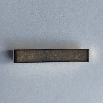 Memorial ash tie clip with cremation ashes