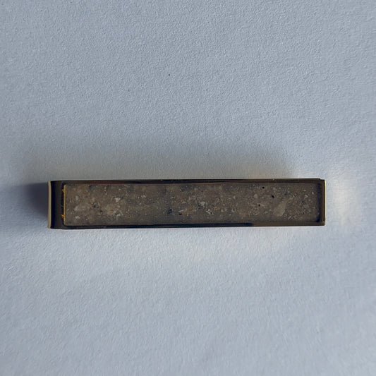 Memorial ash tie clip with cremation ashes