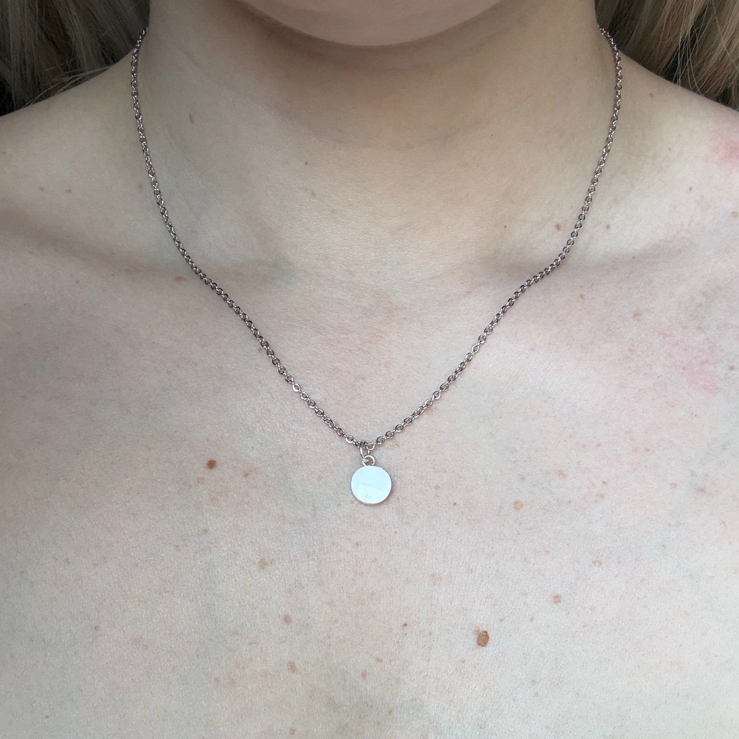 Small Round Pendant with ashes or breastmilk