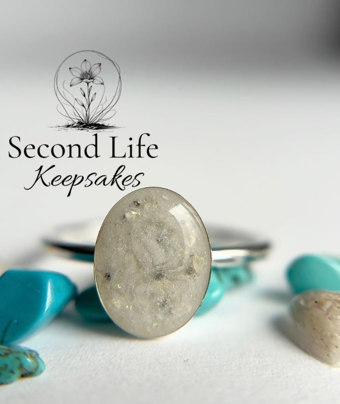 Breastmilk and Ash keepsake ring