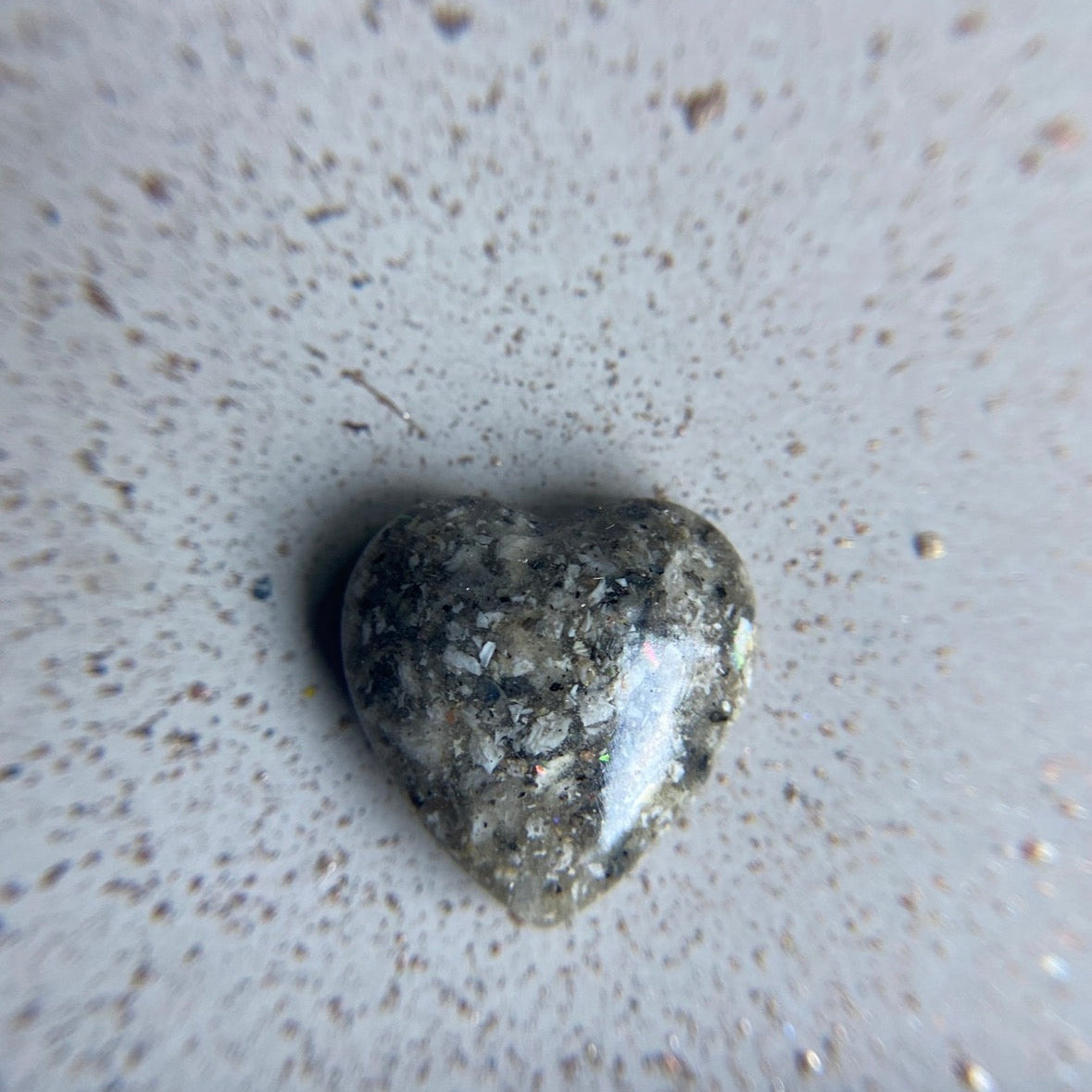 memorial heart shaped worry stone