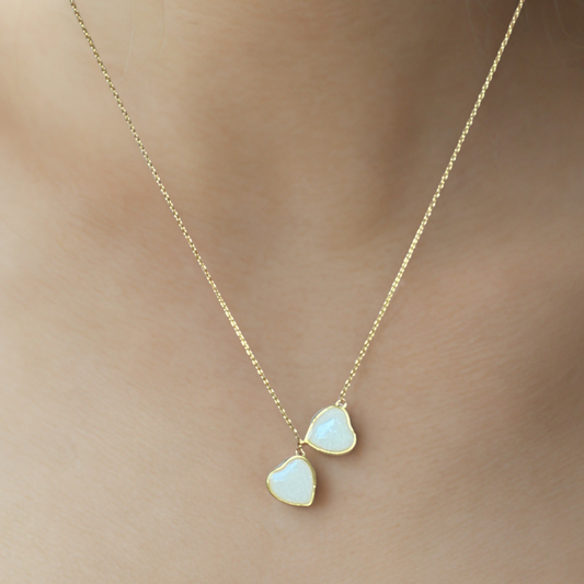 gold heart necklace for breastmilk