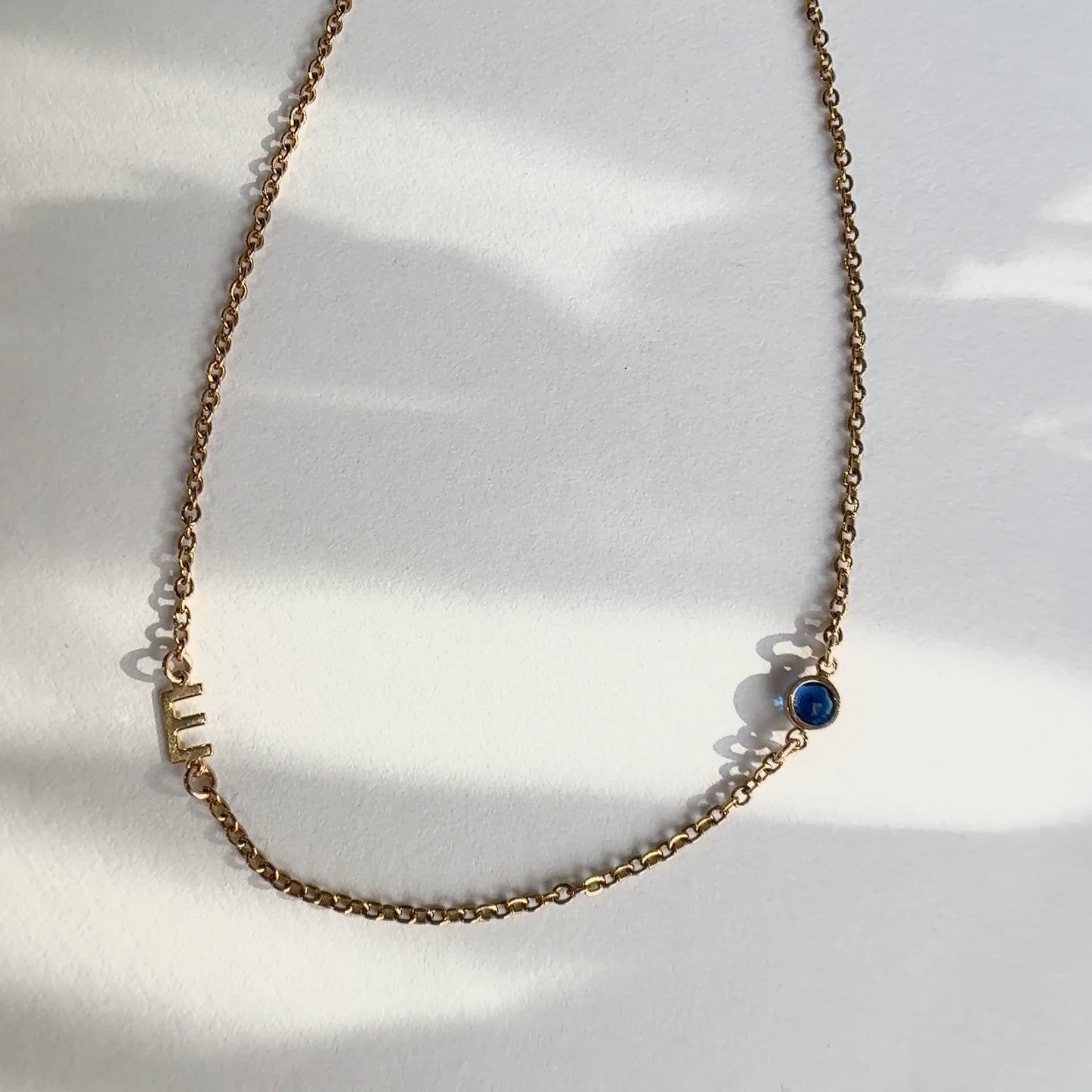 dainty gold letter personalized necklace